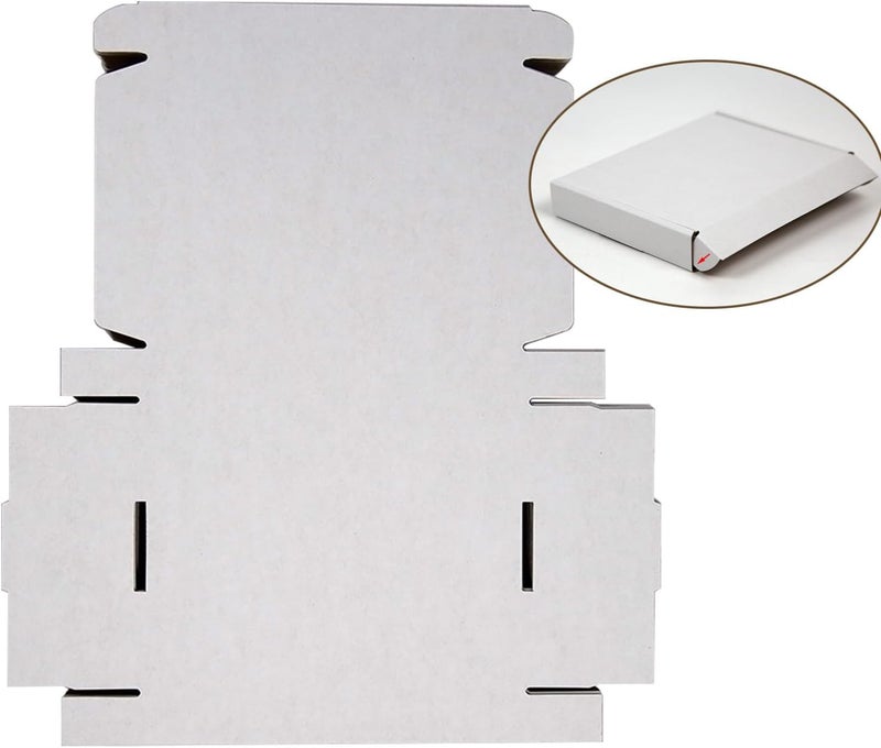 SUNLPH 50 Pack 7x5x1 Inches Small Shipping Boxes, White Corrugated Cardboard Boxes, Moving Mailing Packing Box - Image 4